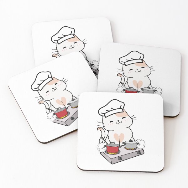 Item preview, Funny White cat is cooking  designed and sold by Pet Station.