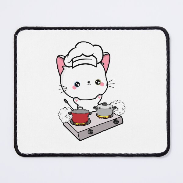 Item preview, Funny White cat is cooking designed and sold by Pet Station.