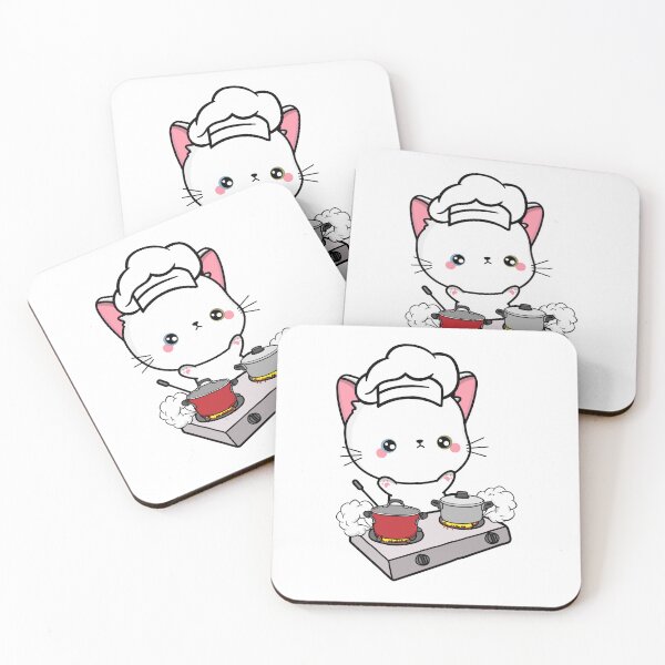 Item preview, Funny White cat is cooking  designed and sold by Pet Station.