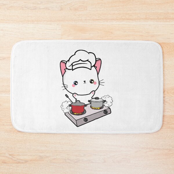 Item preview, Funny White cat is cooking  designed and sold by Pet Station.