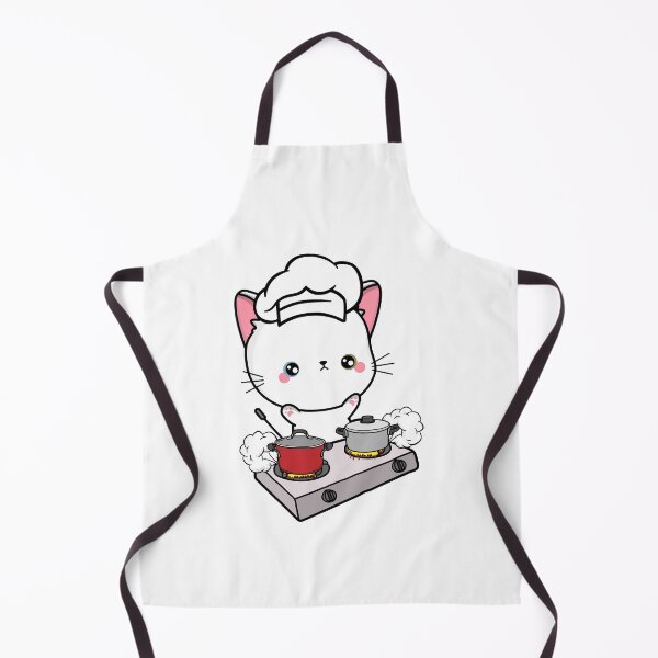 Item preview, Funny White cat is cooking designed and sold by Pet Station.
