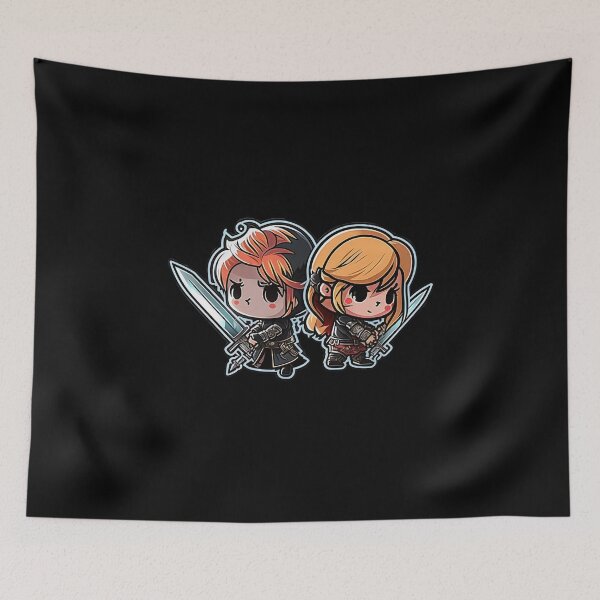 Item preview, Cute Chibi Sis Vs Bro Adventurers designed and sold by RoboRembrandt.