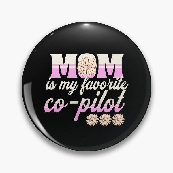 Artikelvorschau, Mama ist mein liebstes Co-Pilot-Retro-Blumen-Typografie-Zitat entworfen und verkauft von thedazzlingmonk.
