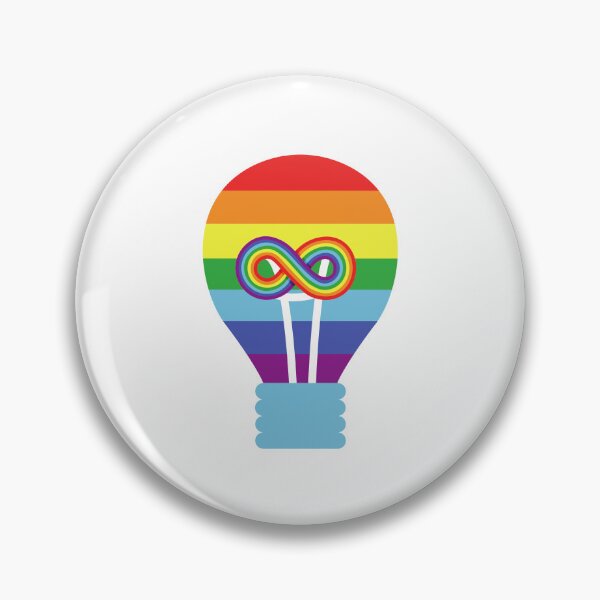 Item preview, World Autism Awareness Day April 2nd, infinity symbol, autism awareness, lightbulb rainbow aesthetic gifts designed and sold by haRexia.