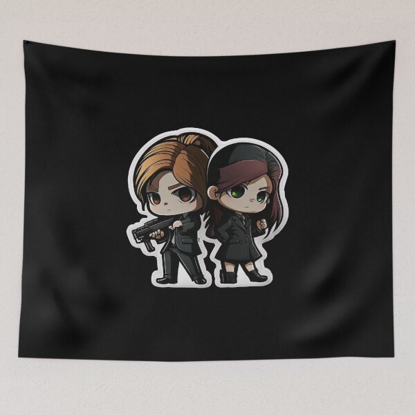 Item preview, Cute Chibi Sis Vs Bro Secret Agents designed and sold by RoboRembrandt.