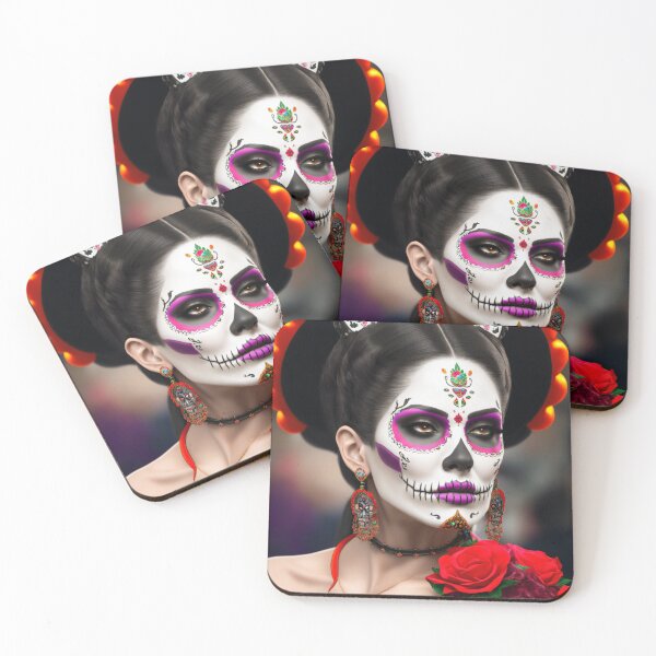 Item preview, Death as a work of art: colorful La Catrina portraits designed and sold by ArtCreator2023.