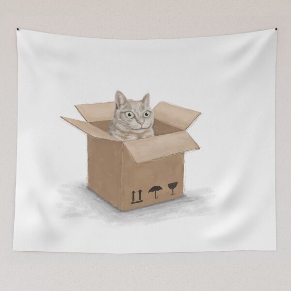Item preview, Cat in abox designed and sold by Fionna Bottema.