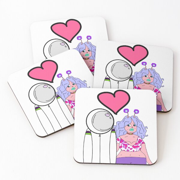 Item preview, A spaceman and his alien  designed and sold by ToxicJellyShop.