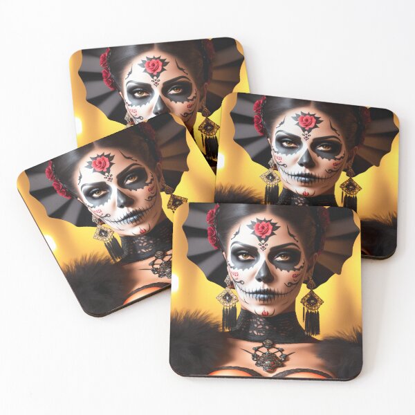 Item preview, Living dead woman: Realistic La Catrina portraits full of colors designed and sold by ArtCreator2023.