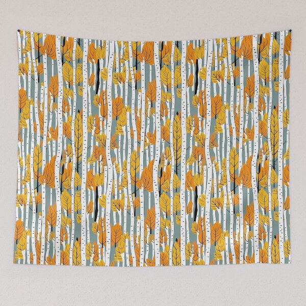 Item preview, Birch Forest Minimal Illustration designed and sold by neuraldaydreams.