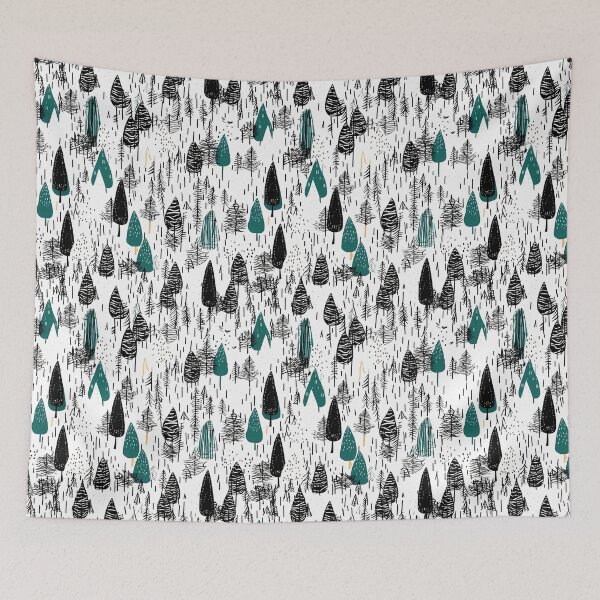 Item preview, Minimal Winter Forest Pattern designed and sold by neuraldaydreams.
