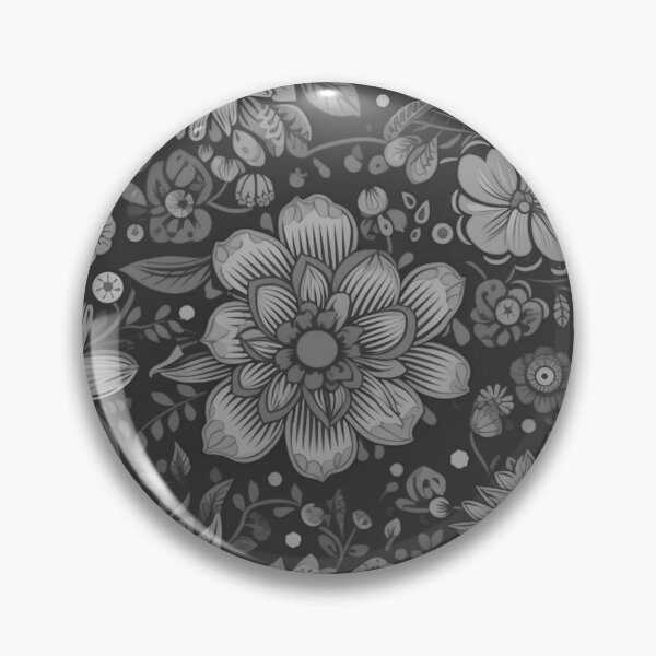 Artikelvorschau, Graustufen-Blumenmuster entworfen und verkauft von unthinkabletees.
