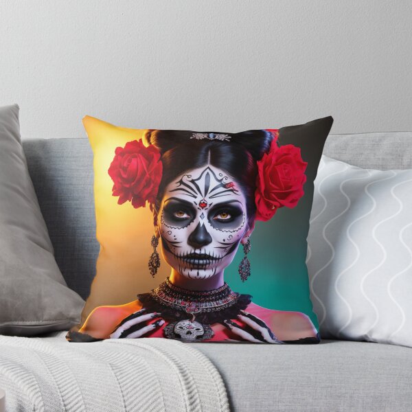 Item preview, Colorful dead woman: Realistic portraits of La Catrina in all its glory designed and sold by ArtCreator2023.