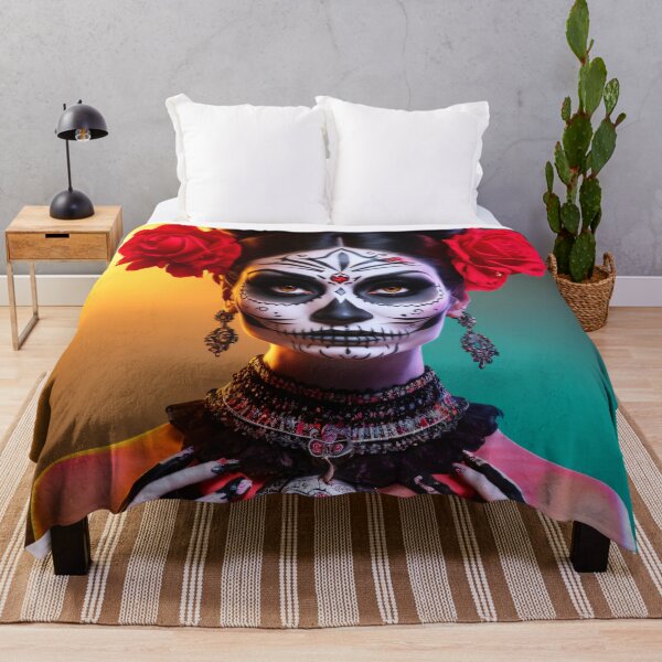 Item preview, Colorful dead woman: Realistic portraits of La Catrina in all its glory designed and sold by ArtCreator2023.
