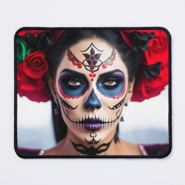 Item preview, Colorful combination of life and death: realistic La Catrina portraits designed and sold by ArtCreator2023.