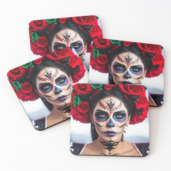 Item preview, Colorful combination of life and death: realistic La Catrina portraits designed and sold by ArtCreator2023.