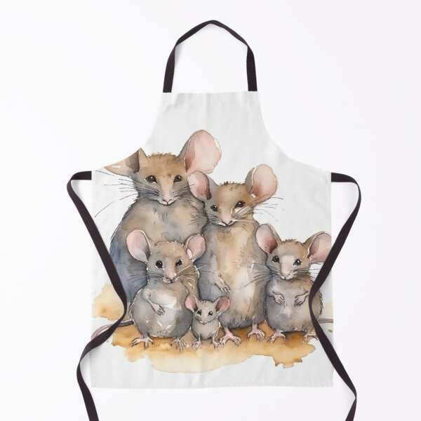 Item preview, Watercolor wash mouse family designed and sold by Matt's Artificial Nature.