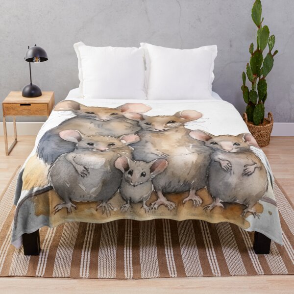 Item preview, Watercolor wash mouse family designed and sold by Matt's Artificial Nature.