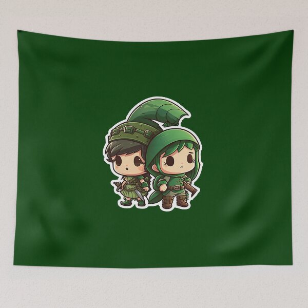 Item preview, Cute Chibi Sis Vs Bro Adventurers designed and sold by RoboRembrandt.