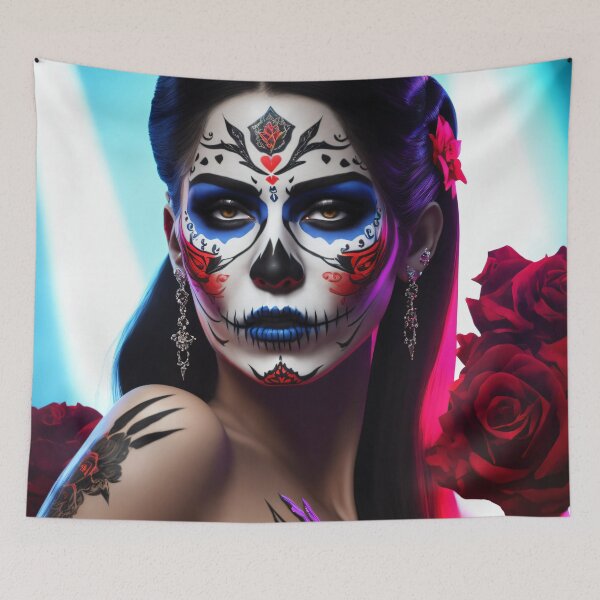Item preview, Colorful Symbol of Death: Realistic La Catrina Portraits designed and sold by ArtCreator2023.