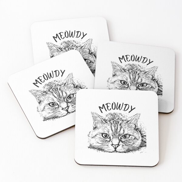 Item preview, Meowdy  lazy cat designed and sold by authenticwords.