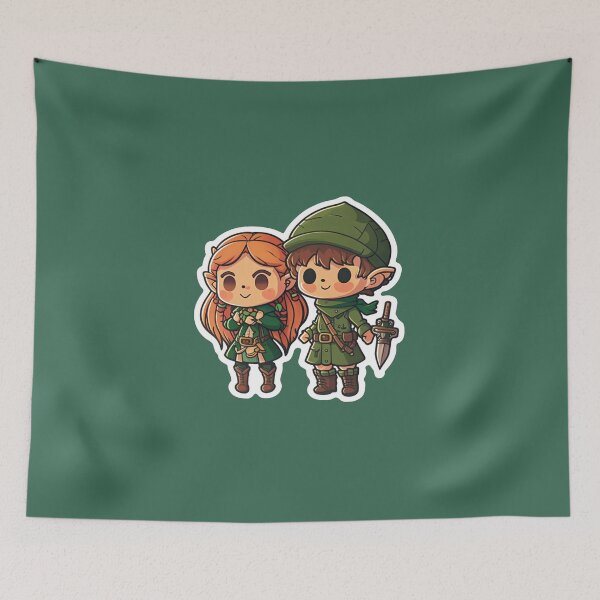 Item preview, Cute Chibi Sis Vs Bro Adventurers designed and sold by RoboRembrandt.