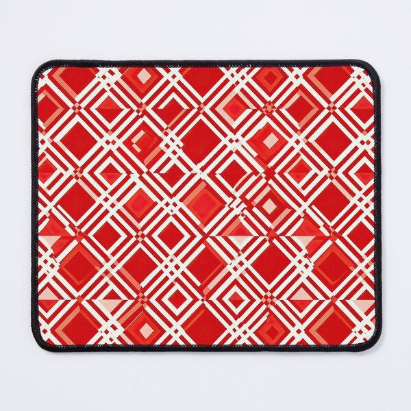 Item preview, Red White Cool Square Shape Pattern in Abstract Geometric Style designed and sold by Aurora Hues.