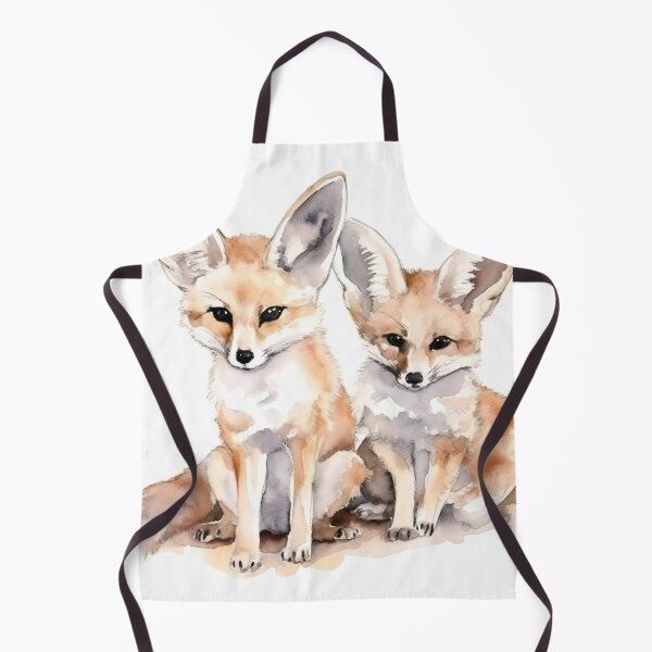 Item preview, Watercolor wash fennec foxes designed and sold by Matt's Artificial Nature.