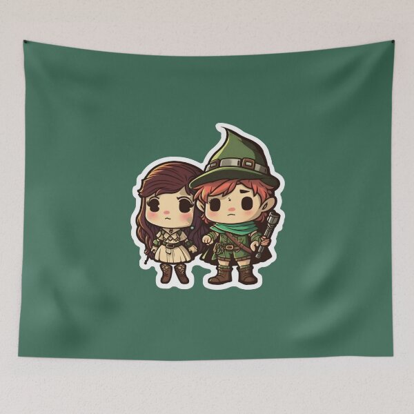 Item preview, Cute Chibi Sis Vs Bro Adventurers designed and sold by RoboRembrandt.