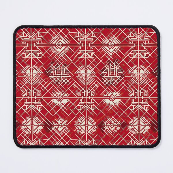 Item preview, Red White Cool Square Shape Pattern in Abstract Geometric Style designed and sold by Aurora Hues.