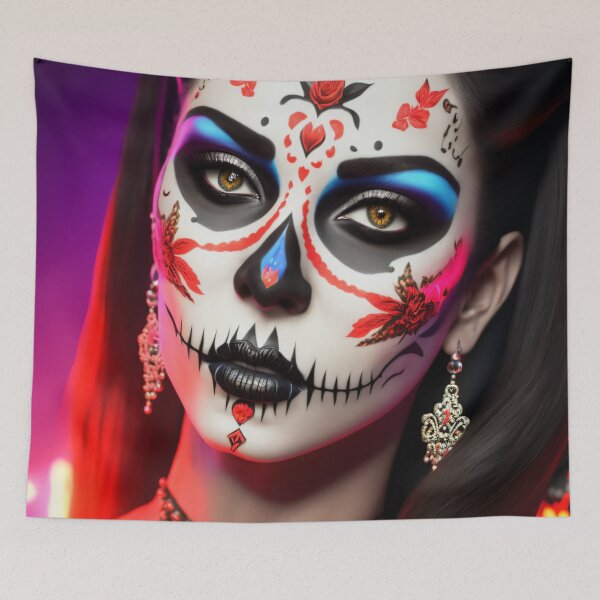 Item preview, La Catrina of Solemnity: Realistic portraits full of color designed and sold by ArtCreator2023.