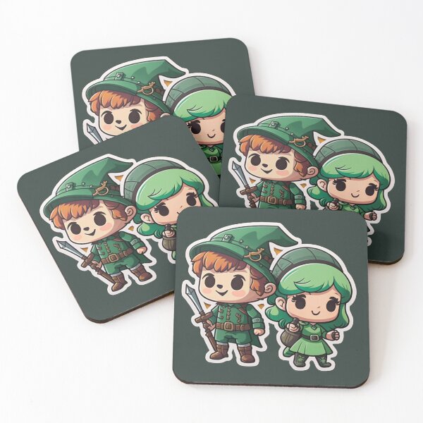 Item preview, Cute Chibi Sis Vs Bro Adventurers designed and sold by RoboRembrandt.