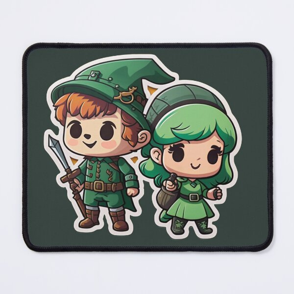 Item preview, Cute Chibi Sis Vs Bro Adventurers designed and sold by RoboRembrandt.