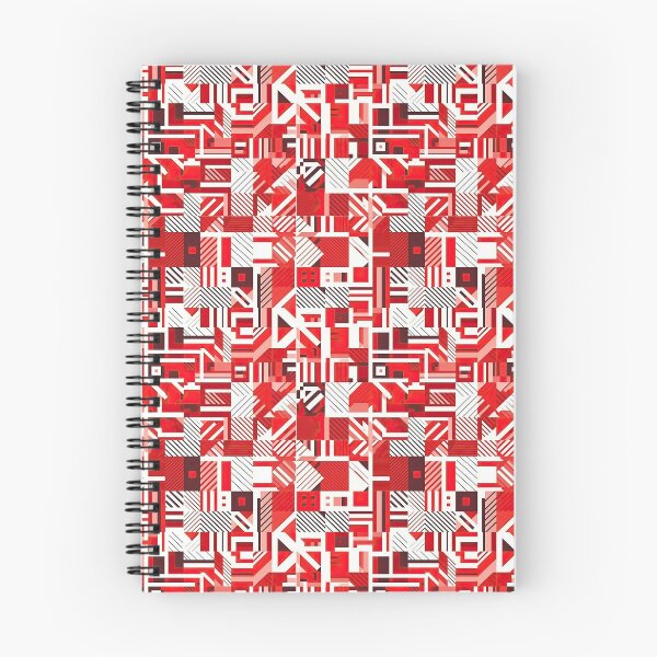 Item preview, Red White Cool Square Shape Pattern in Abstract Geometric Style designed and sold by Aurora Hues.