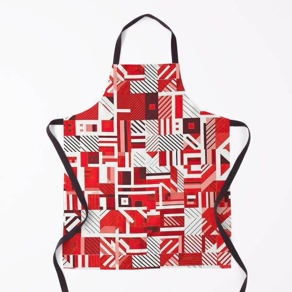 Item preview, Red White Cool Square Shape Pattern in Abstract Geometric Style designed and sold by Aurora Hues.