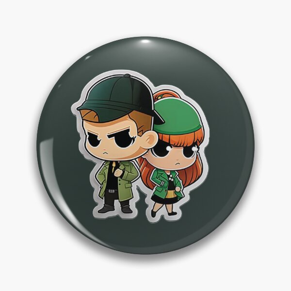 Item preview, Cute Chibi Sis Vs Bro Detectives designed and sold by RoboRembrandt.