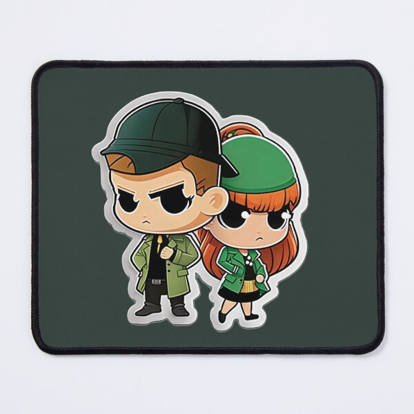Item preview, Cute Chibi Sis Vs Bro Detectives designed and sold by RoboRembrandt.
