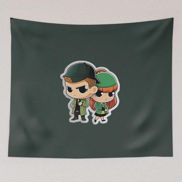 Item preview, Cute Chibi Sis Vs Bro Detectives designed and sold by RoboRembrandt.