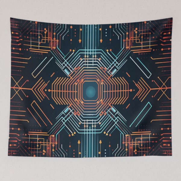 Item preview, Abstract Tech Pattern v4 designed and sold by BogoAi.