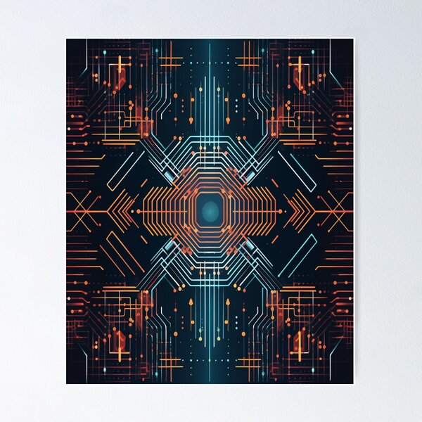 Item preview, Abstract Tech Pattern v4 designed and sold by BogoAi.