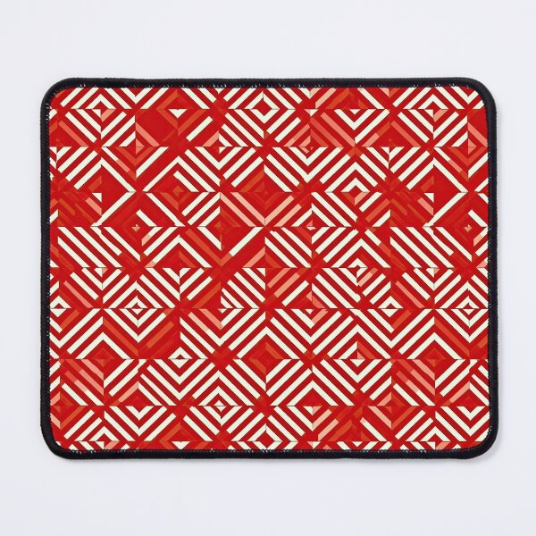 Item preview, Red White Cool Square Shape Pattern in Abstract Geometric Style designed and sold by Aurora Hues.