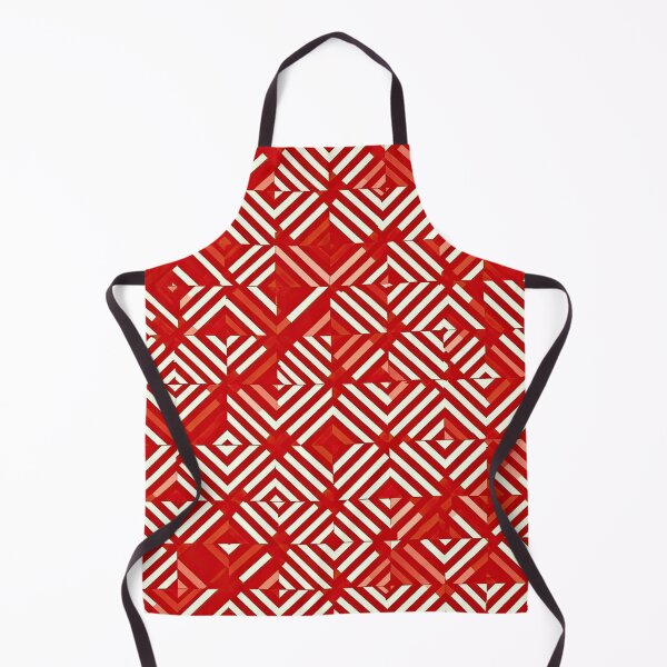 Item preview, Red White Cool Square Shape Pattern in Abstract Geometric Style designed and sold by Aurora Hues.
