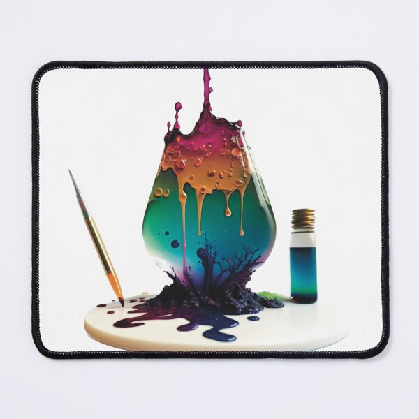 Item preview, Colourful glass, liquid drips, resin and alcohold ink inspired designed and sold by Rikas-art.