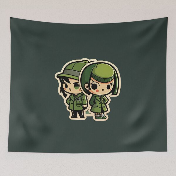 Item preview, Cute Chibi Sis Vs Bro Detectives designed and sold by RoboRembrandt.