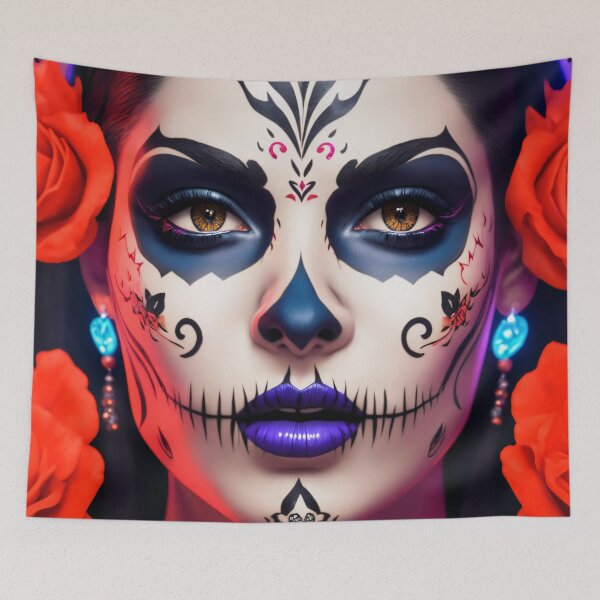 Item preview, The Colorful Goddess of Death: Realistic La Catrina Portraits designed and sold by ArtCreator2023.