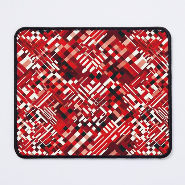 Item preview, Red White Black Cool Square Shape Pattern in Abstract Geometric Style designed and sold by Aurora Hues.