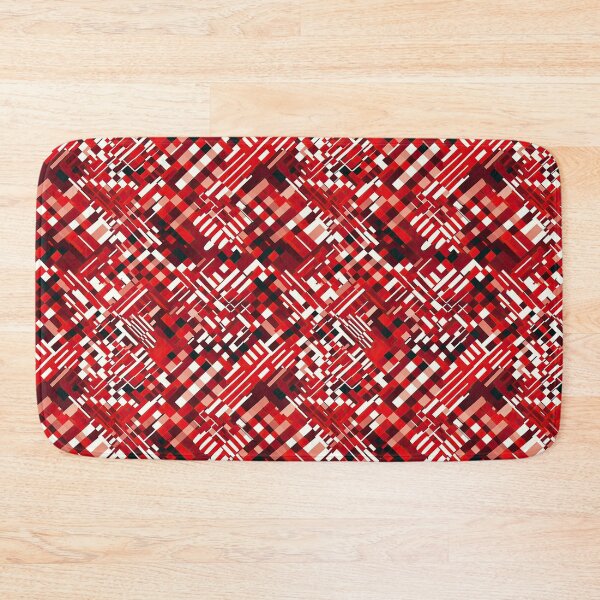 Item preview, Red White Black Cool Square Shape Pattern in Abstract Geometric Style designed and sold by Aurora Hues.