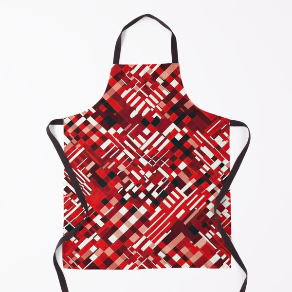 Item preview, Red White Black Cool Square Shape Pattern in Abstract Geometric Style designed and sold by Aurora Hues.