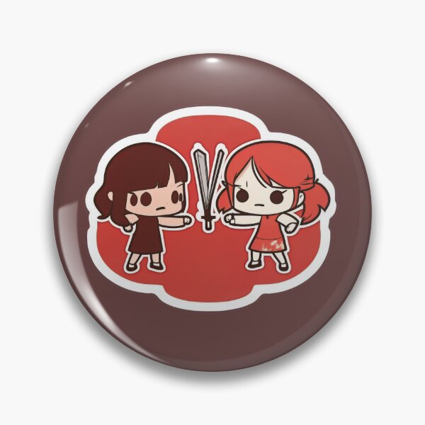 Item preview, Cute Chibi Sis Vs Bro Dueling designed and sold by RoboRembrandt.