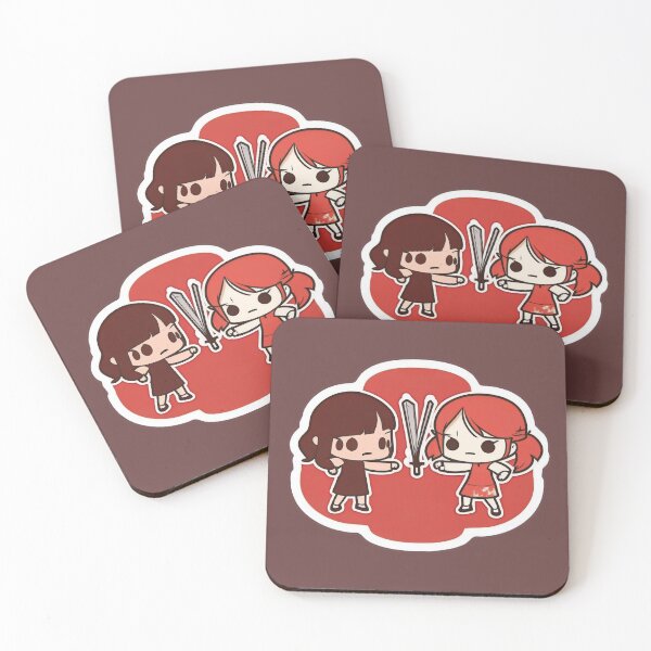 Item preview, Cute Chibi Sis Vs Bro Dueling designed and sold by RoboRembrandt.